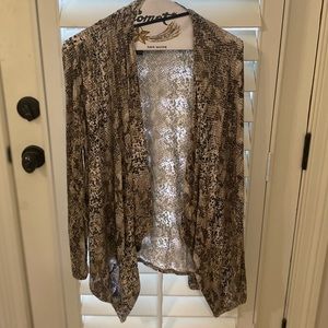 Snakeskin Open Cardigan